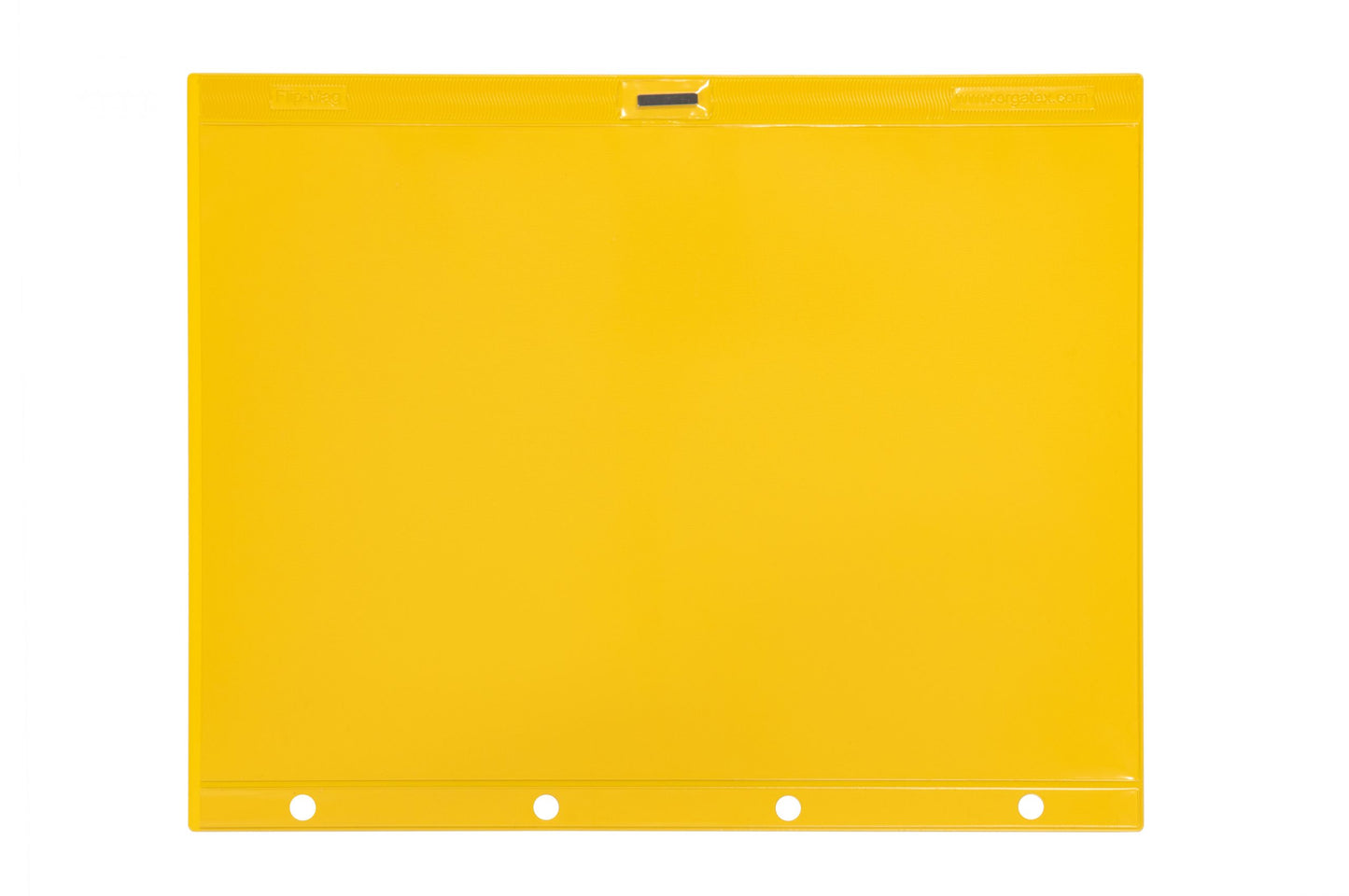 Flip-Mag document holders with adhesive edge and neodymium magnets