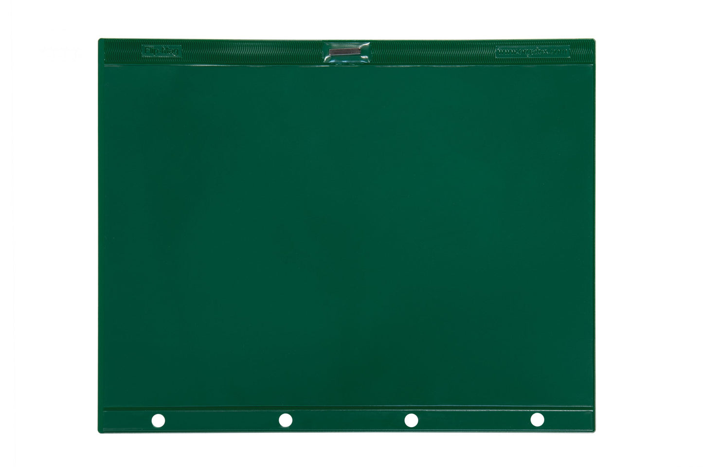Flip-Mag document holders with adhesive edge and neodymium magnets