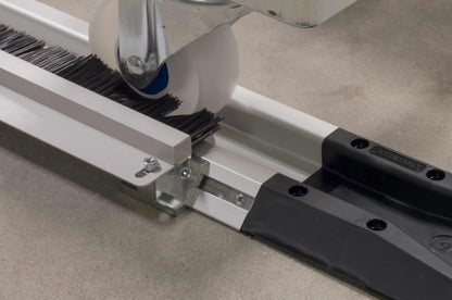 FIFO monorail rail brush brake